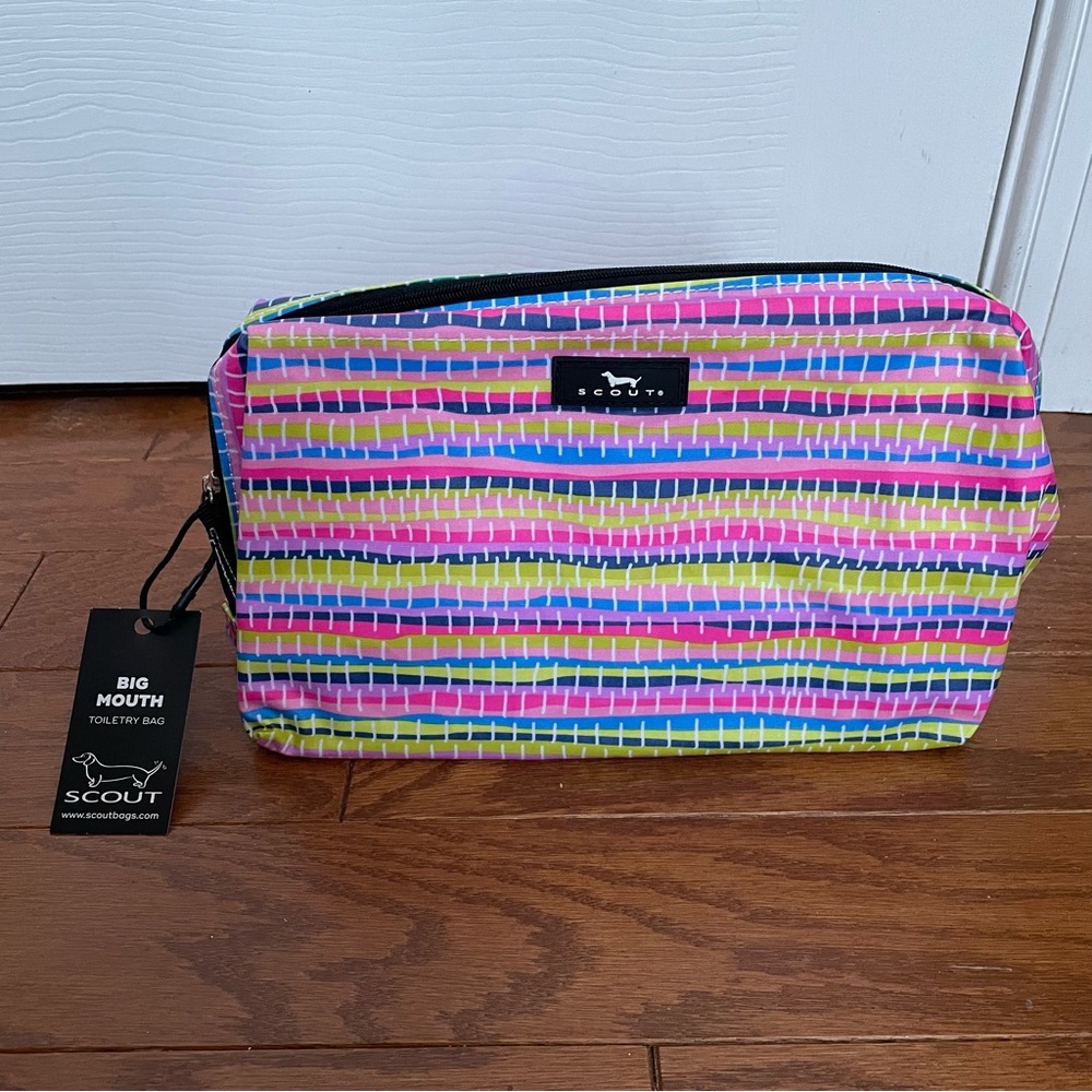 Scout Multicolor Striped Cosmetic Bag- NWOT